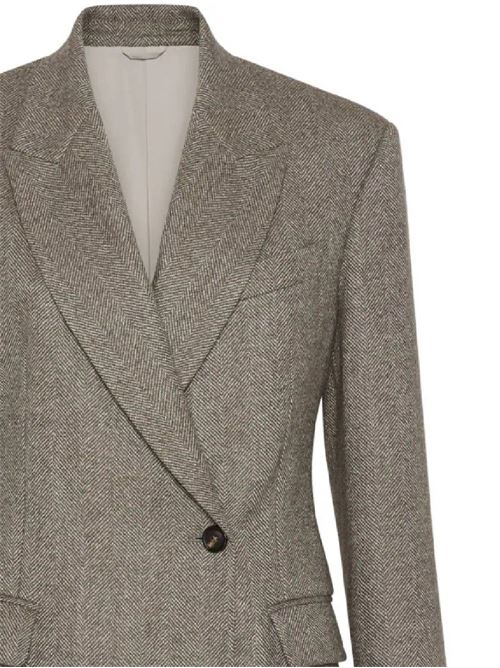 Earth brown virgin wool jacket Brunello Cucinelli | MB1317163C001